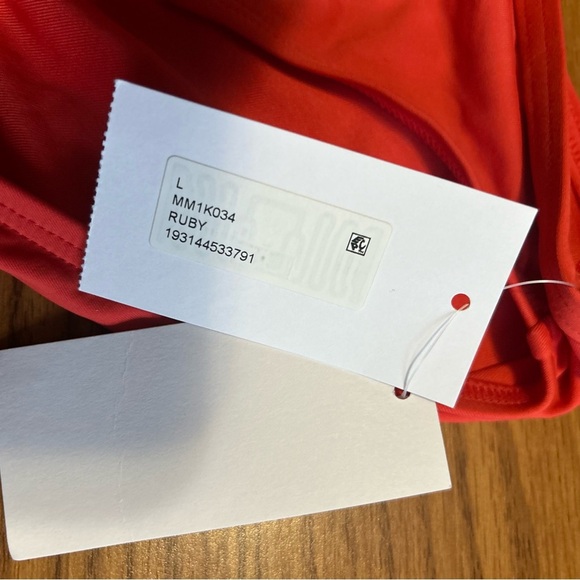 NWT MICHAEL Michael Kors Women's Chain-Waist Swim Bikini Bottom Ruby Size L - Picture 4 of 6